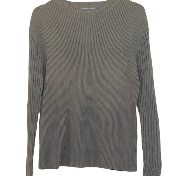 Banana Republic Olive Green Long Sleeve Pullover Sweater Size Large - Picture 5 of 5